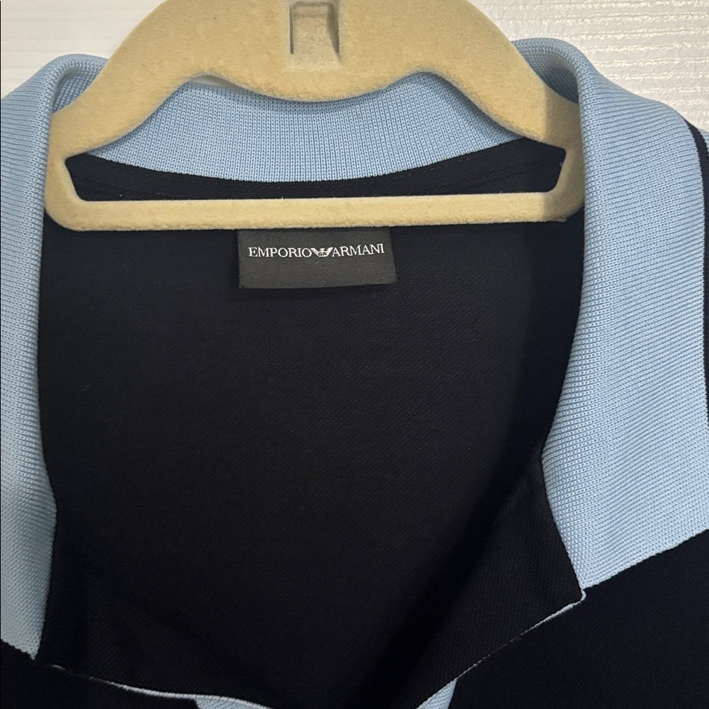 Emporio Armani Polo with Black and Light Blue